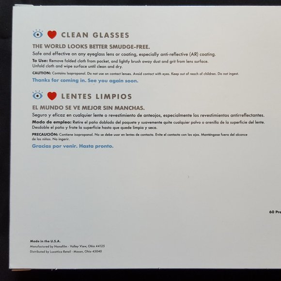 LensCrafters LENS WIPES - (2x) 60 Packs - Crafters Cleaner, camera, phone - Picture 4 of 7